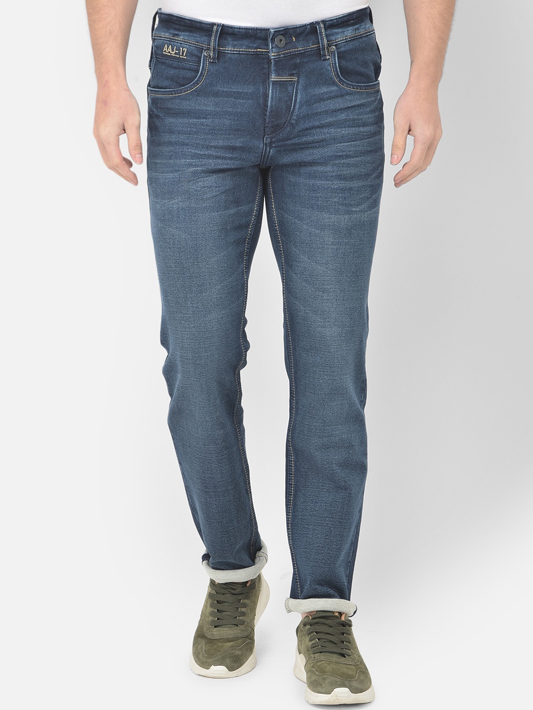 

American Archer Men Blue Smart Slim Fit Low-Rise Light Fade Stretchable Jeans