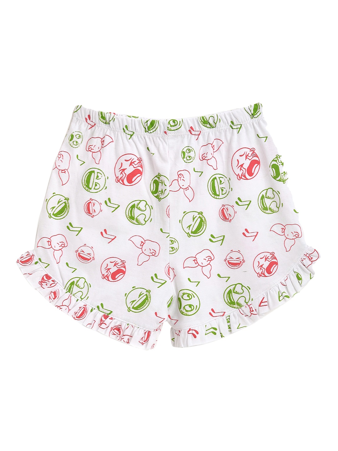 

KIDSCRAFT Girls White Printed Shorts