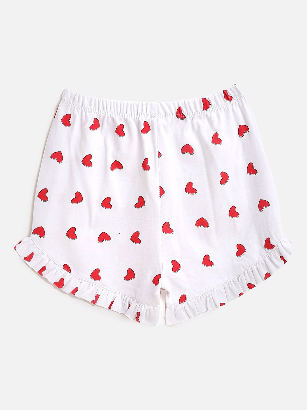 

KIDSCRAFT Girls White Printed Shorts
