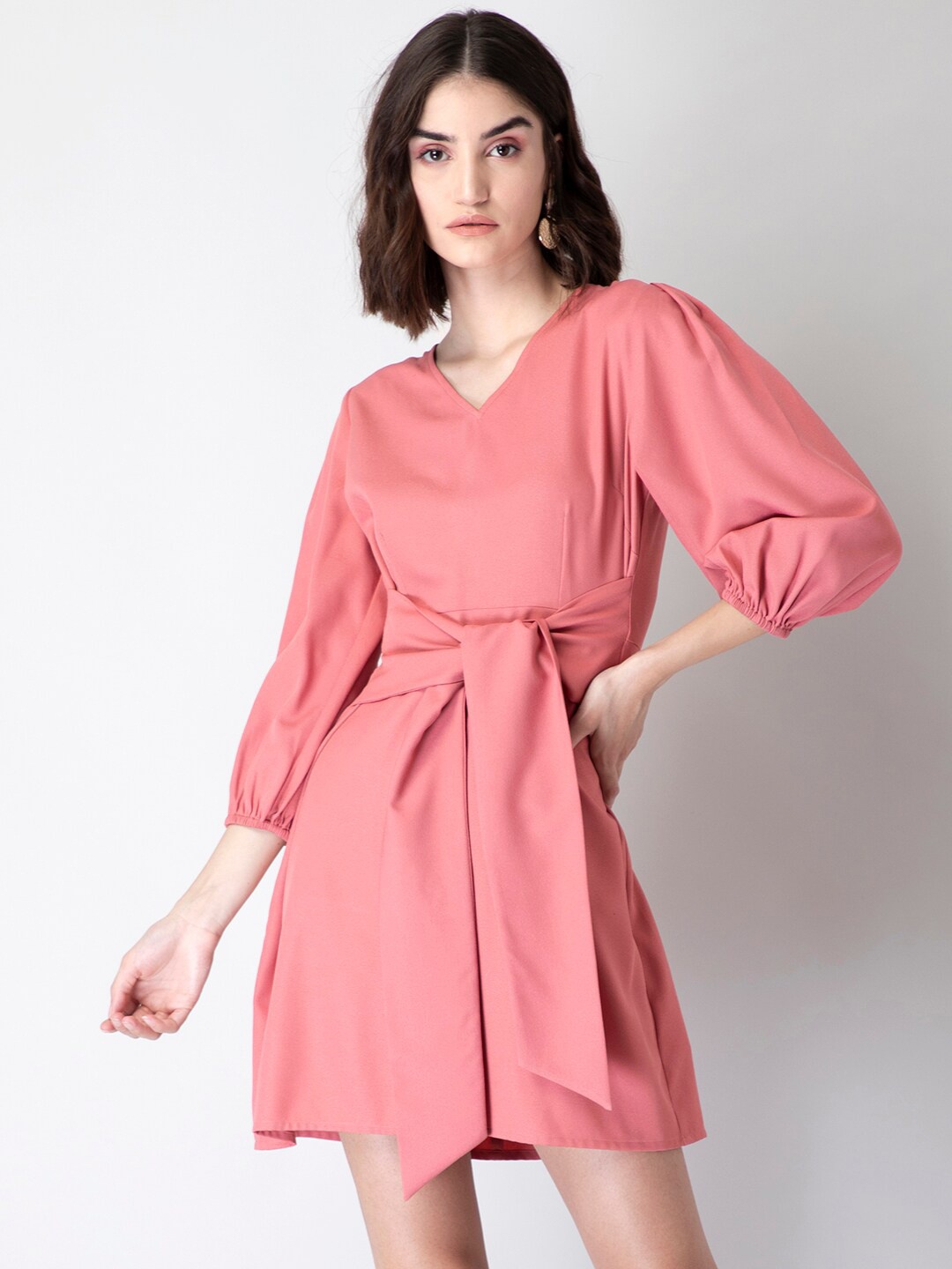 

FabAlley Pink Crepe Dress