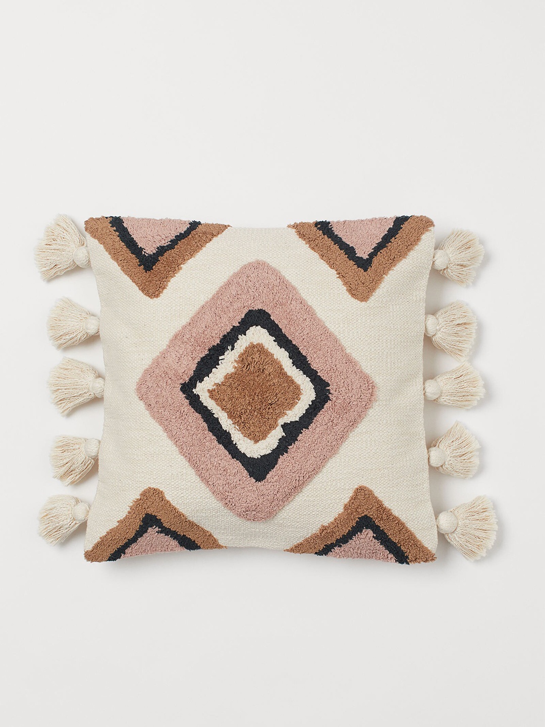 

H&M Beige Cushion cover with tassels