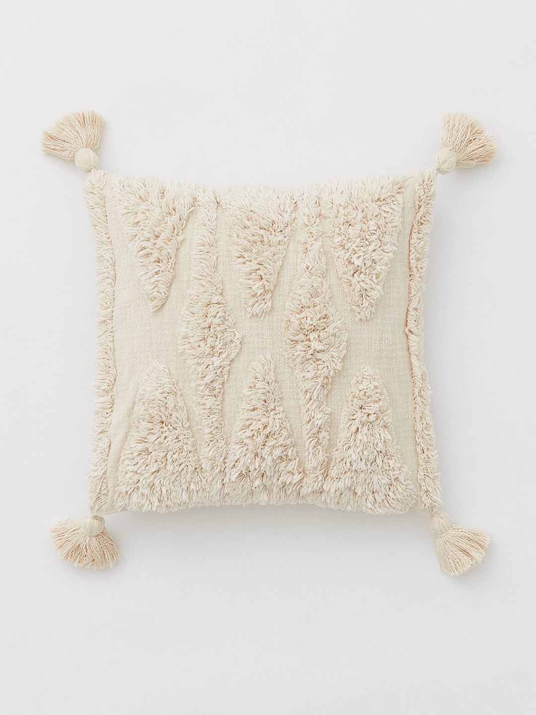 

H&M Beige Tufted Cotton Cushion Cover