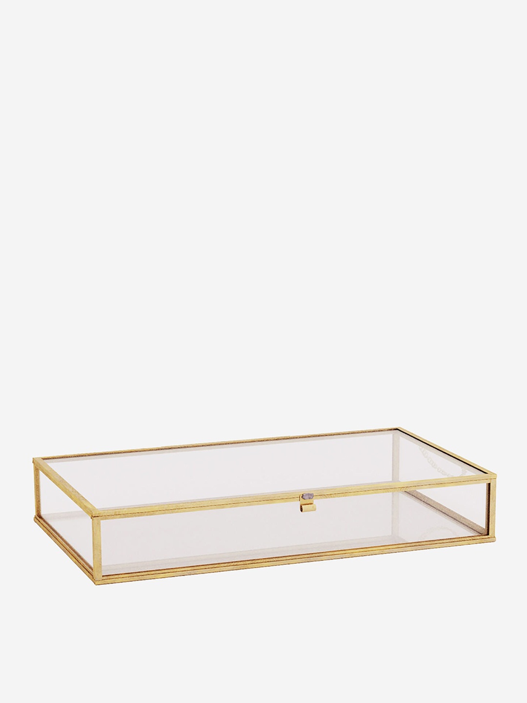 

H&M Gold-Toned Large Clear Glass Box