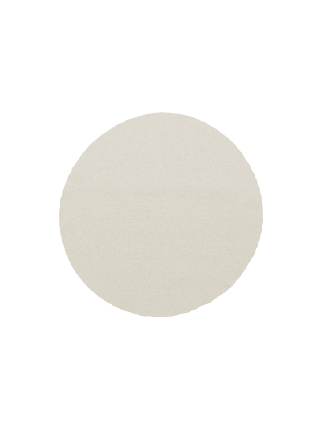 

H&M Beige Solid Round Linen-Blend Tablecloth