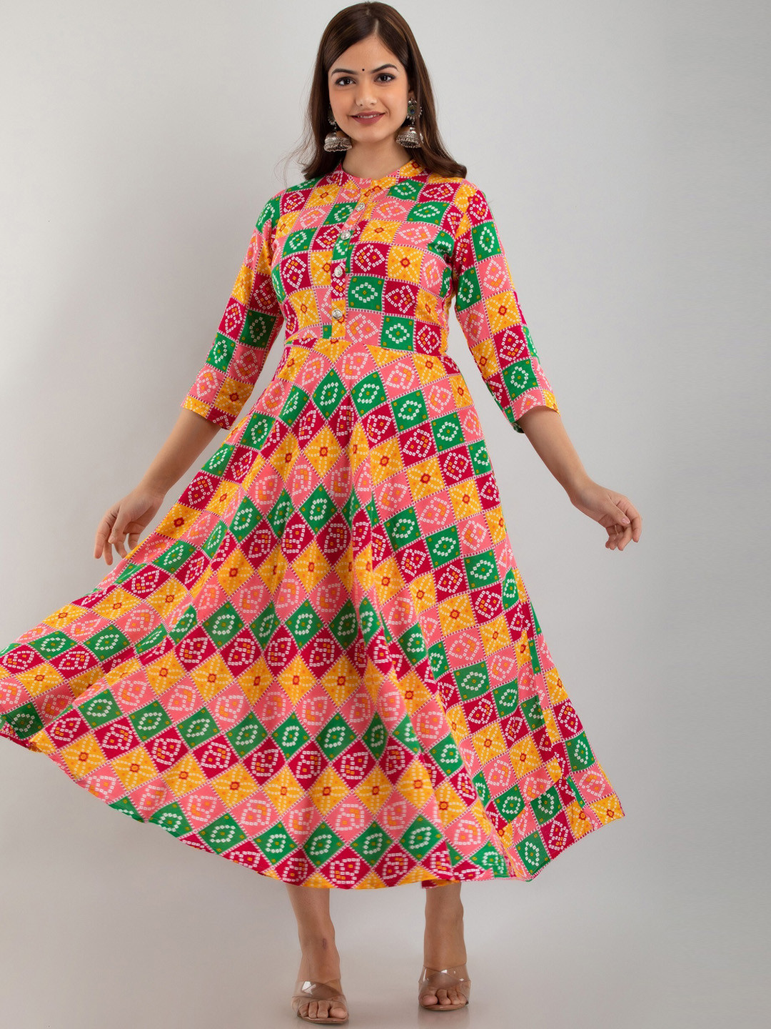 

Women Touch Women Multicoloured Floral Printed Asymmetric Anarkali Kurta, Multi
