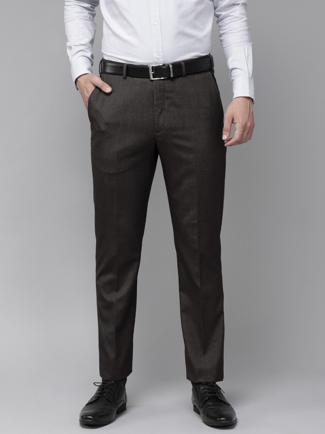 

Park Avenue Men Black Solid Smart Fit Trousers