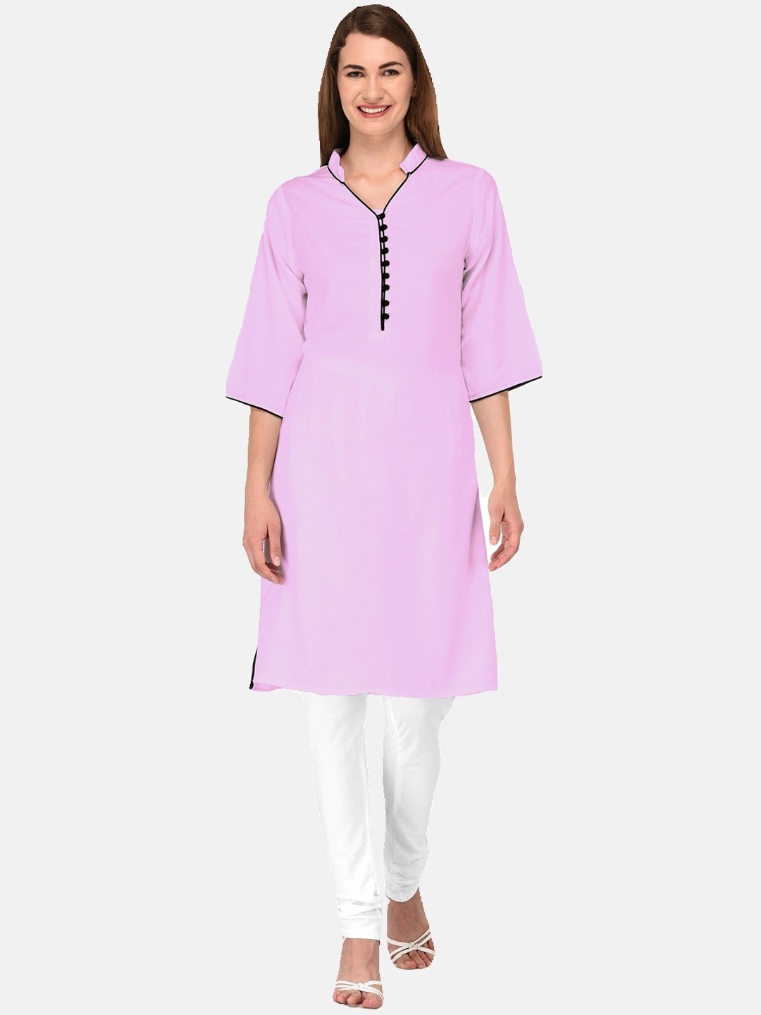 

KALINI Women Lavender Cotton Kurta