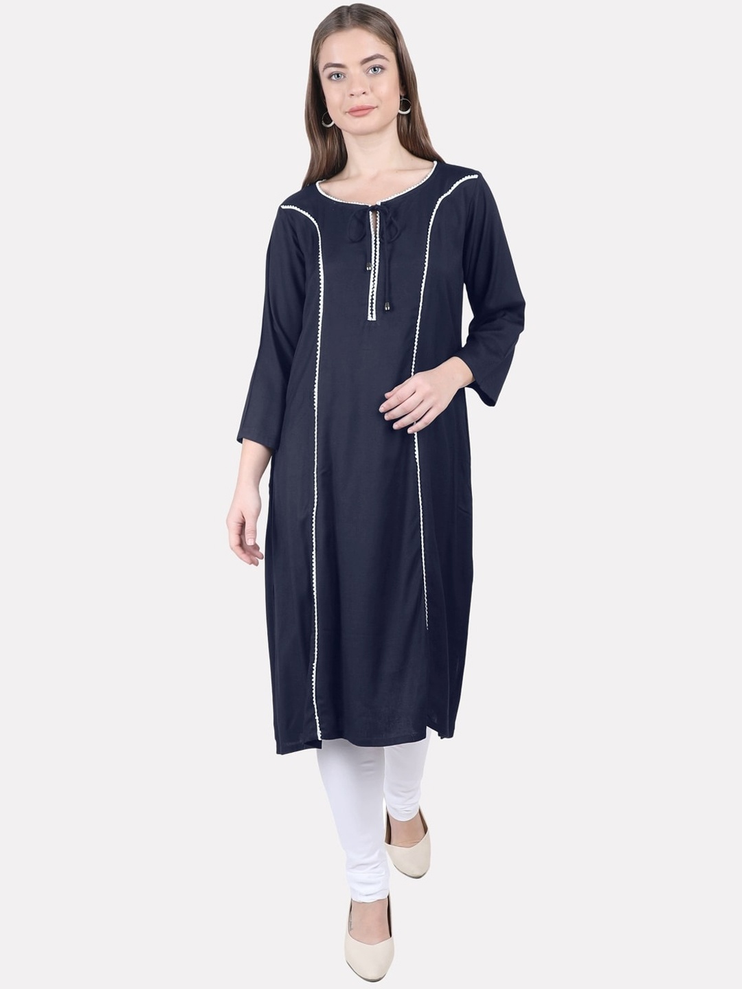 

KALINI Women Blue Embellished Kurta