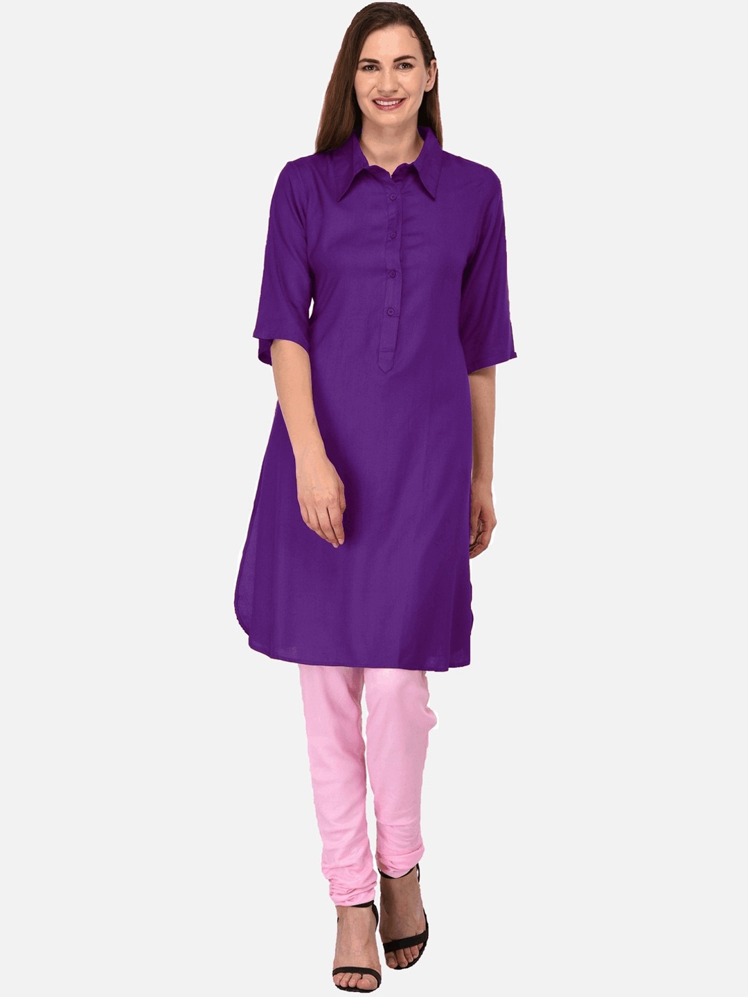 

KALINI Purple Pathani Kurta