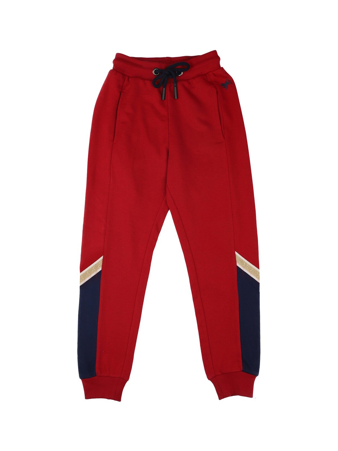 

Stupid Cupid Girls Red Solid Cotton Joggers