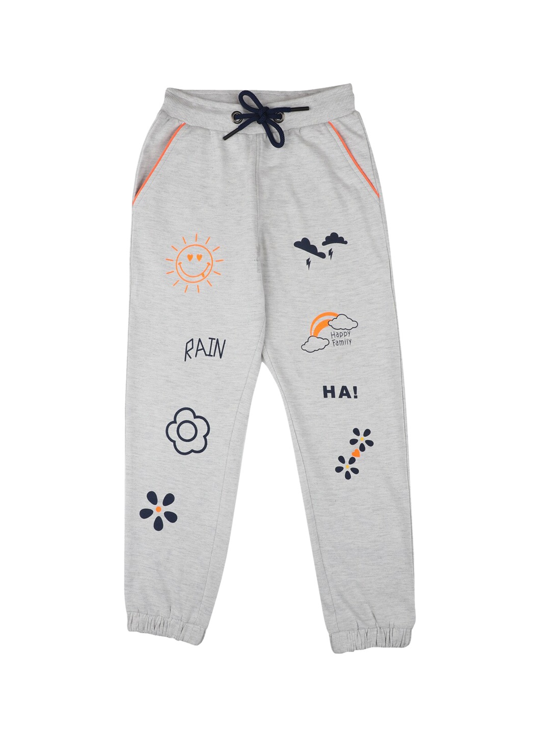 

Stupid Cupid Girls Grey Printed Joggers