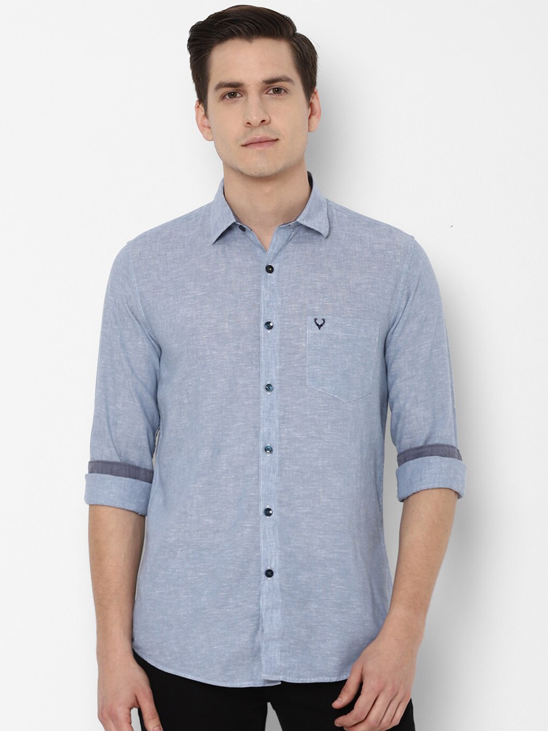 

Allen Solly Men Blue Slim Fit Casual Shirt