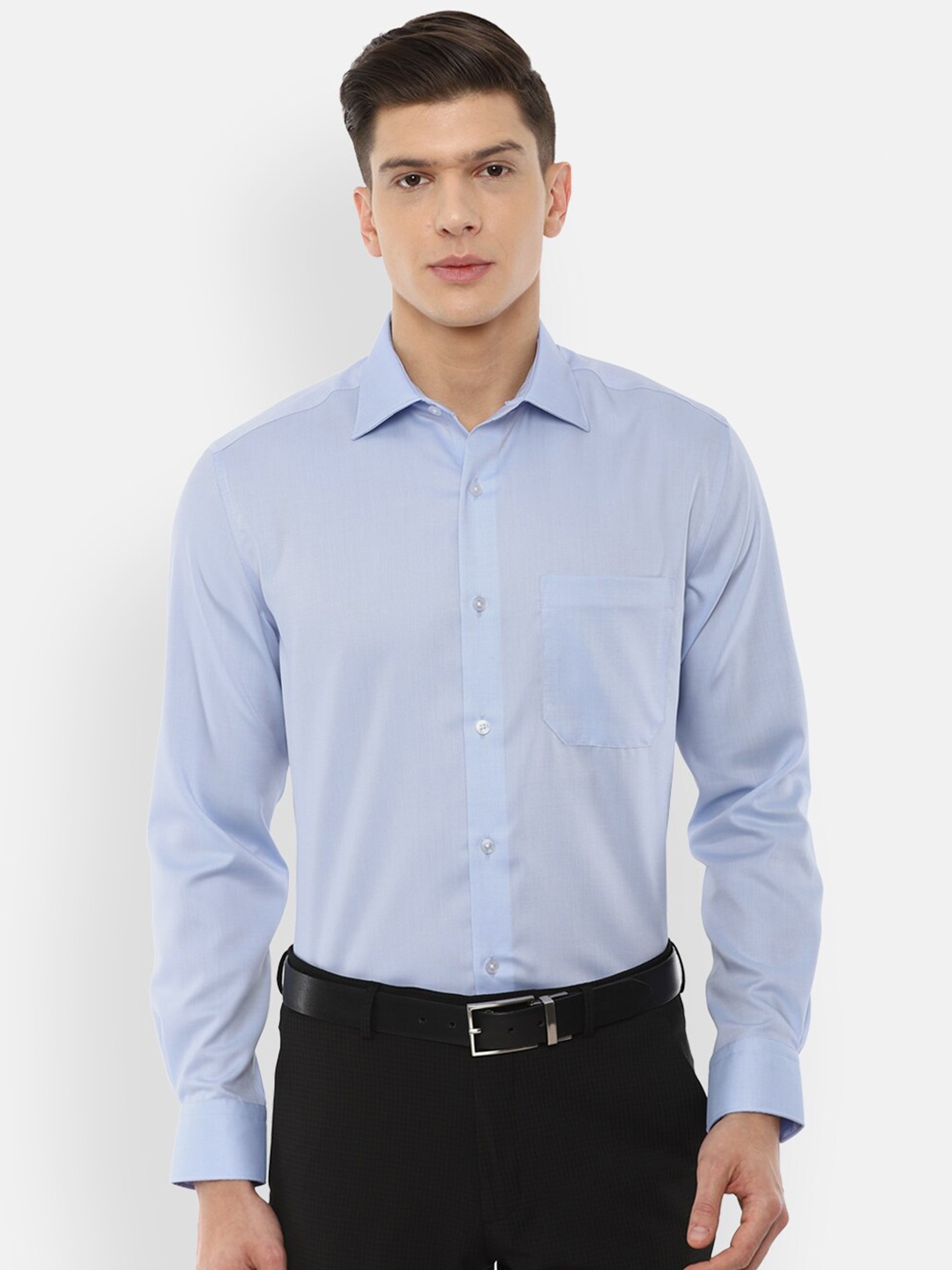 

Louis Philippe Men Blue Pure Cotton Formal Shirt