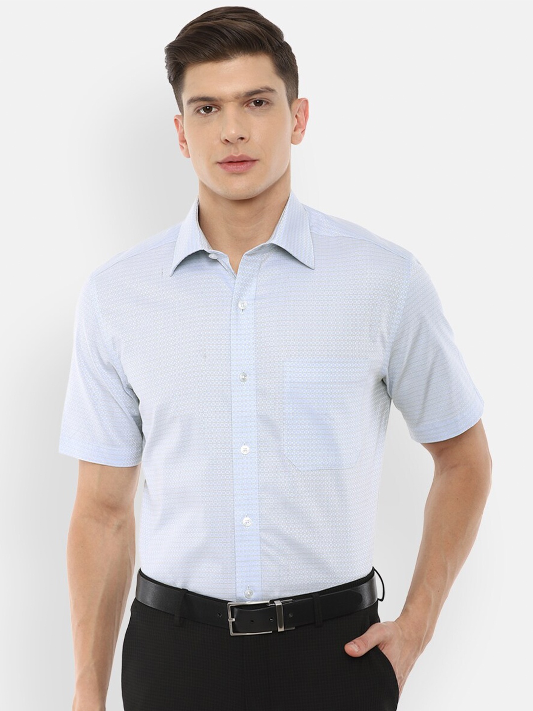 

Louis Philippe Men Blue Formal Shirt