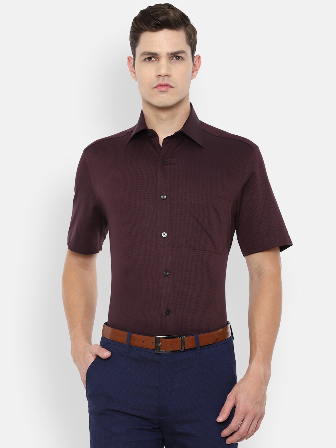 

Louis Philippe Men Purple Formal Shirt