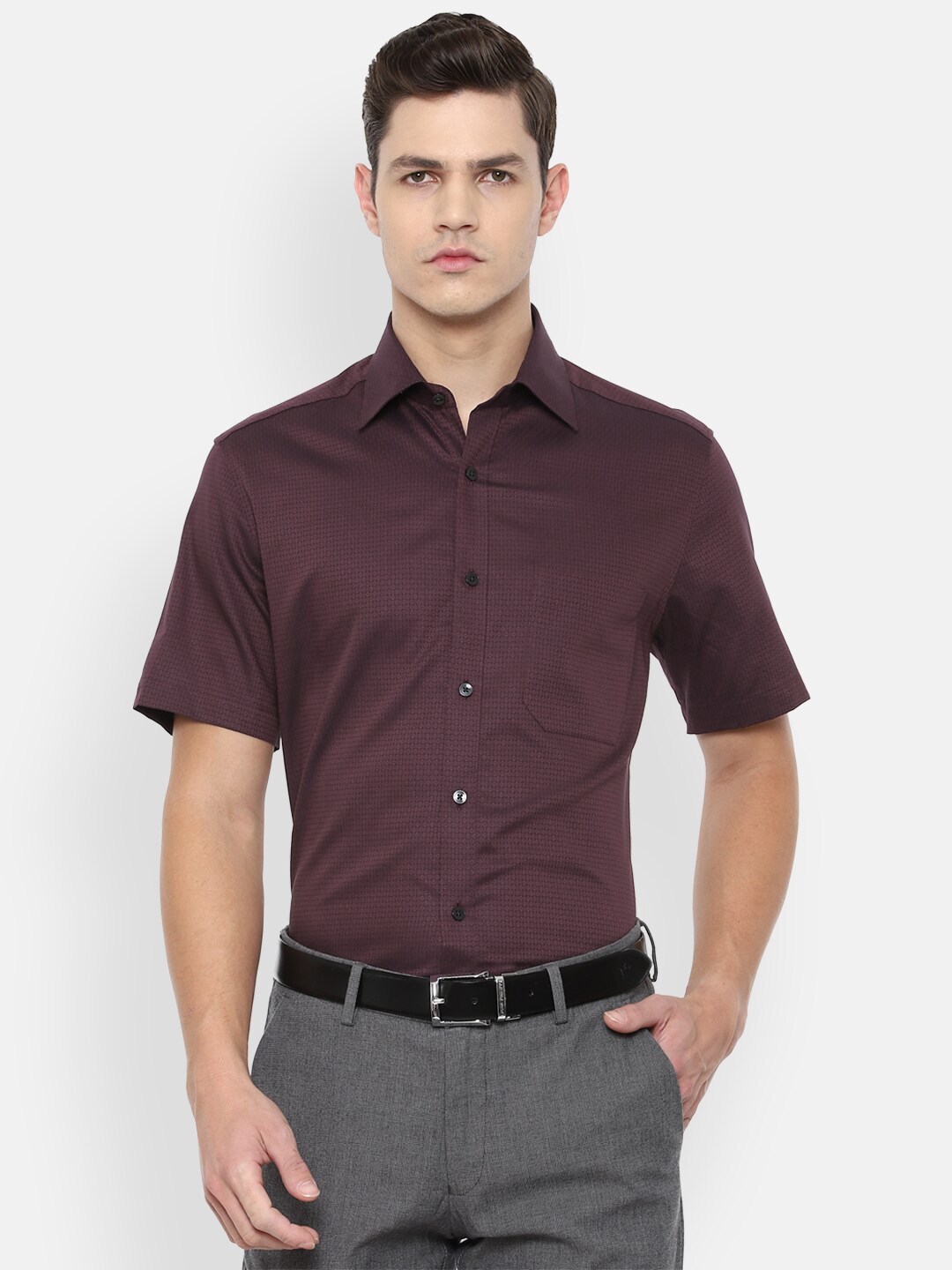 

Louis Philippe Men Purple Formal Shirt