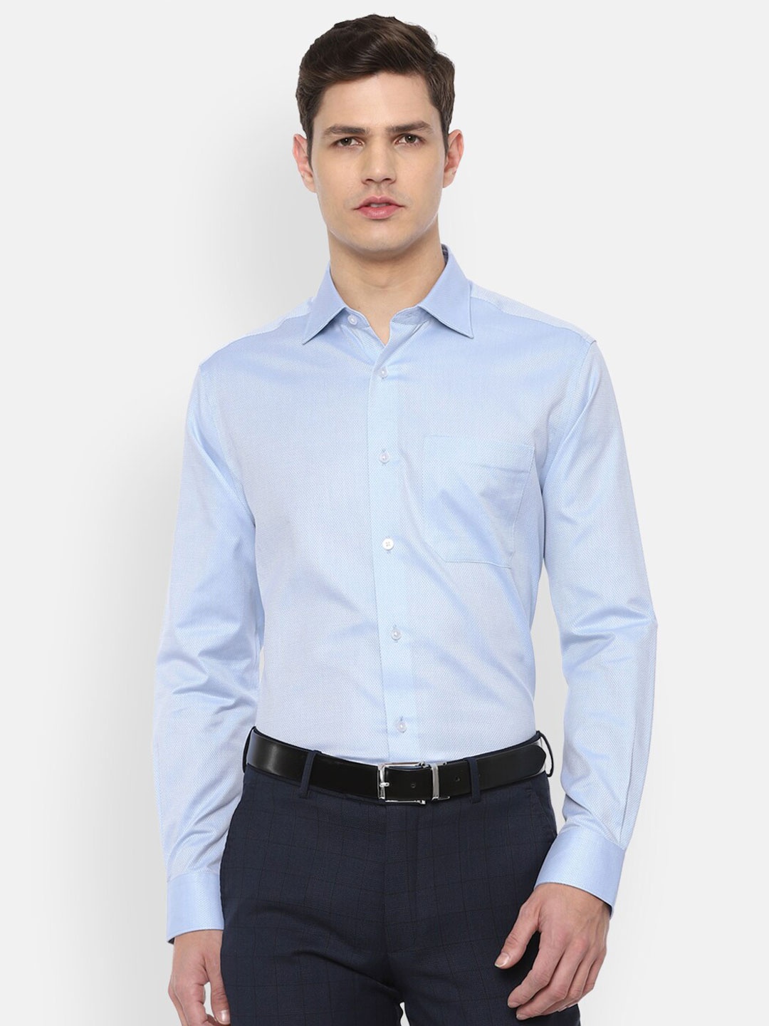 

Louis Philippe Gods & Kings Men Blue Cotton Regular Fit Formal Shirt