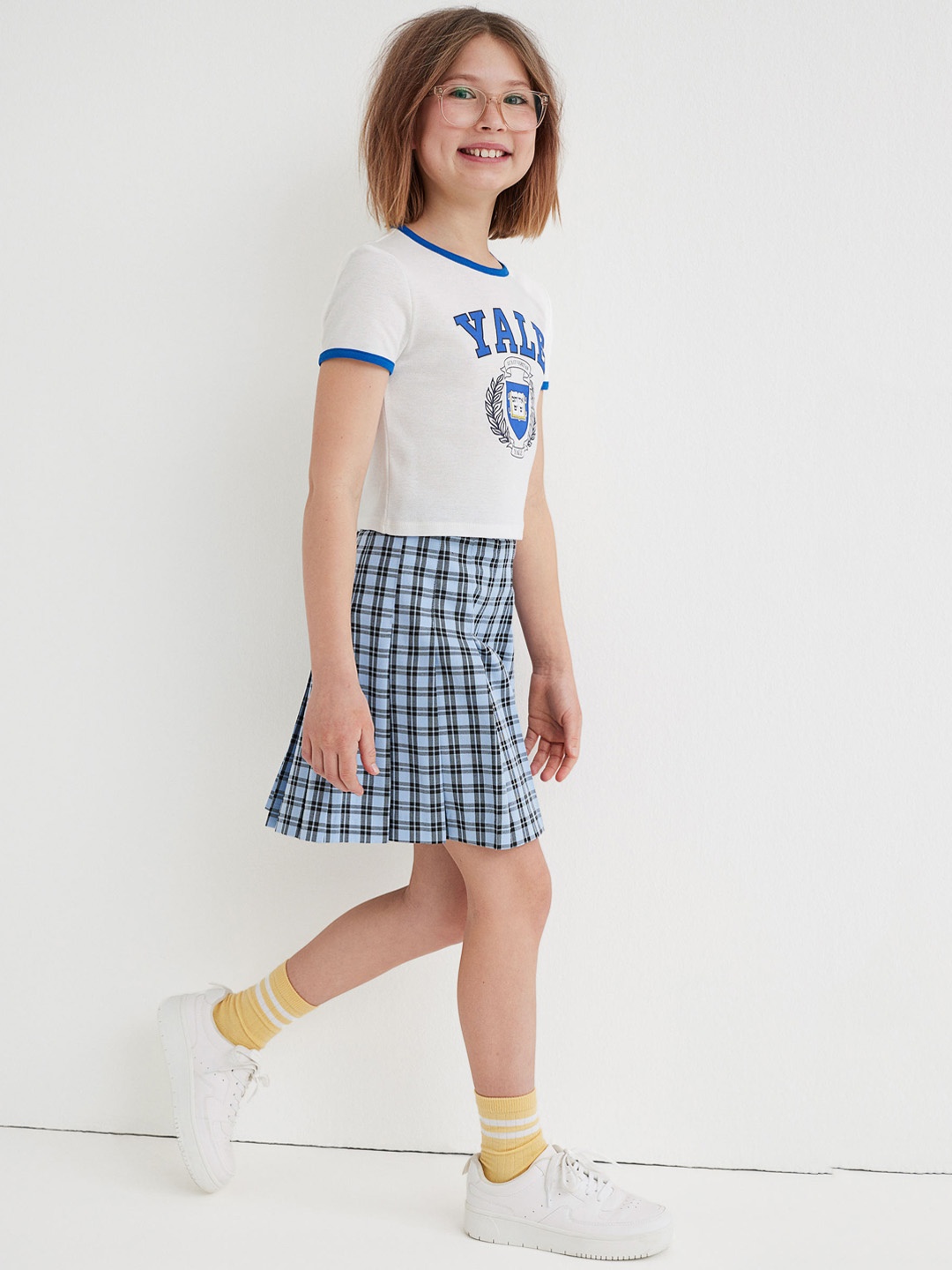 

H&M Girls Blue Pleated Skirt