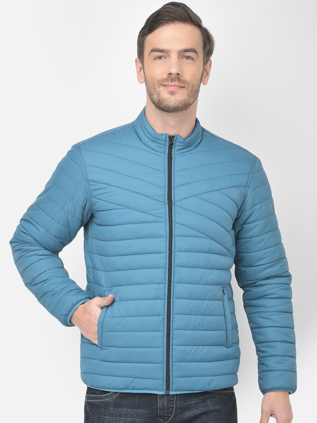 

Canary London Men Blue Outdoor Puffer Jacket