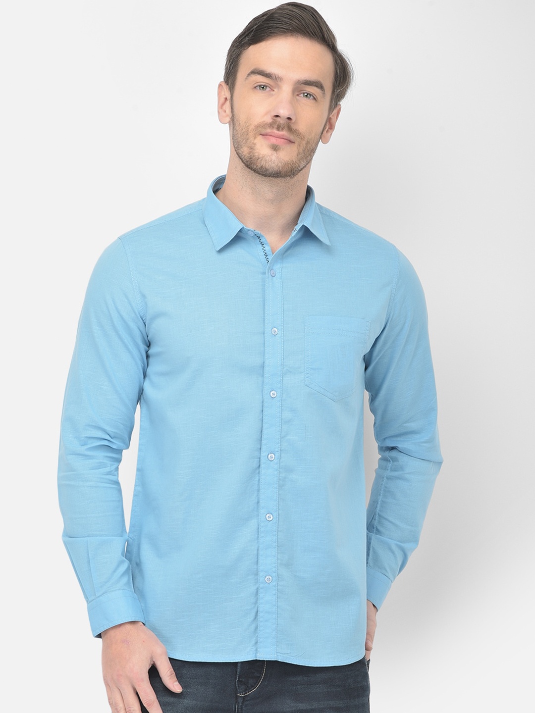 

Canary London Men Blue Smart Slim Fit Casual Shirt