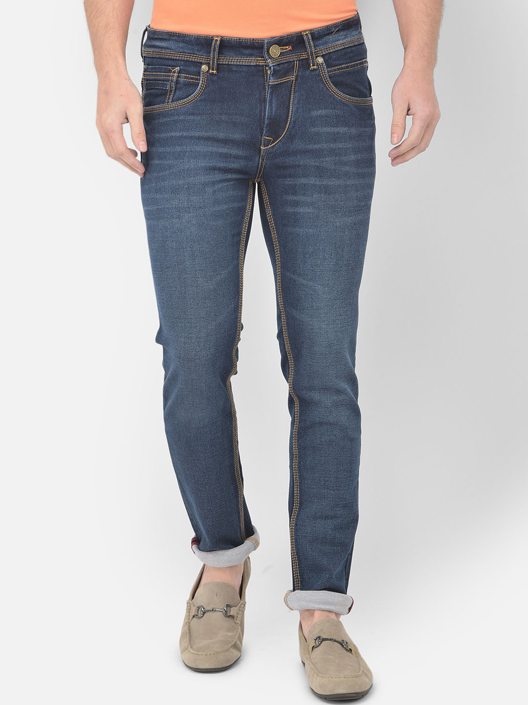 

Canary London Men Blue Skinny Fit Low-Rise Light Fade Stretchable Jeans