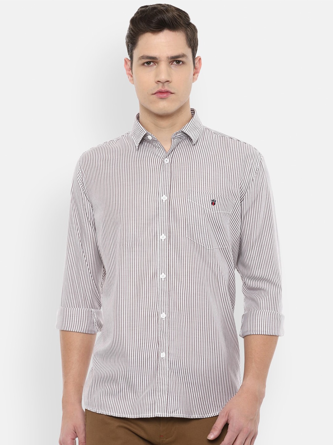 

Louis Philippe Sport Men Grey Slim Fit Micro Checks Checked Casual Shirt