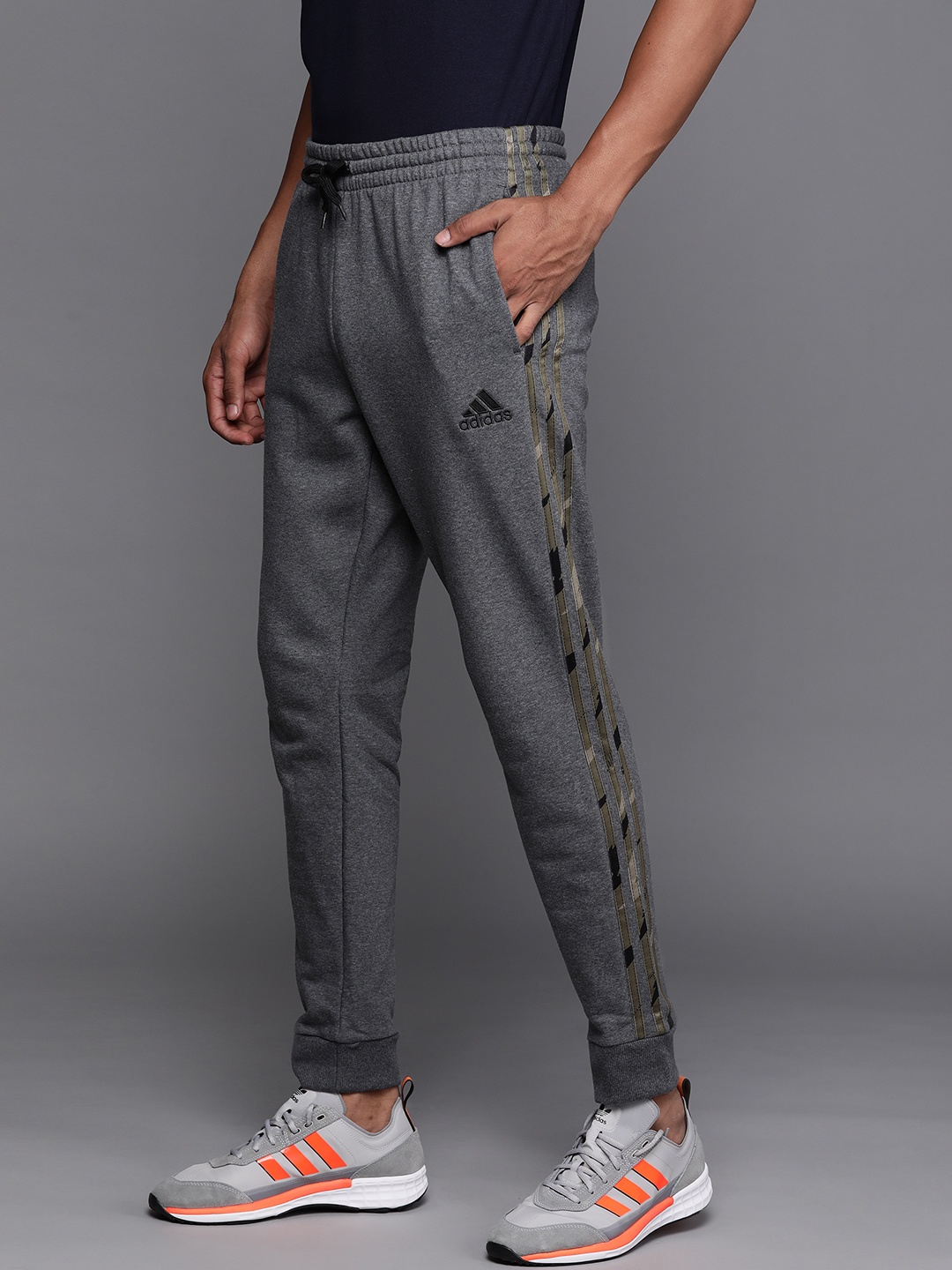 

ADIDAS Men Charcoal Grey M CAMO PT Regular Track Pants