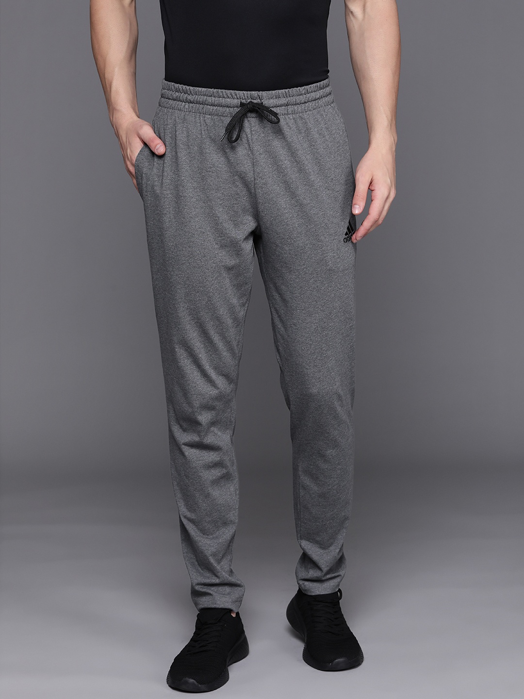 

ADIDAS Men Charcoal Grey SL SJ TO Solid Track Pants