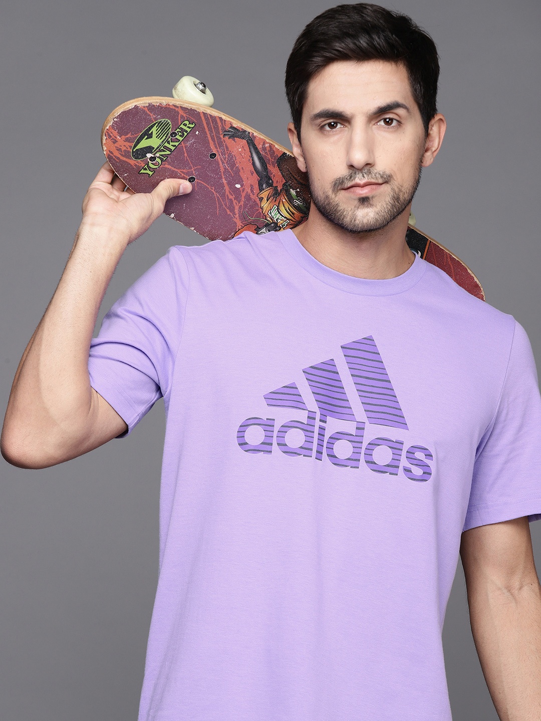 

ADIDAS Men Lavender SP SD Printed T-shirt