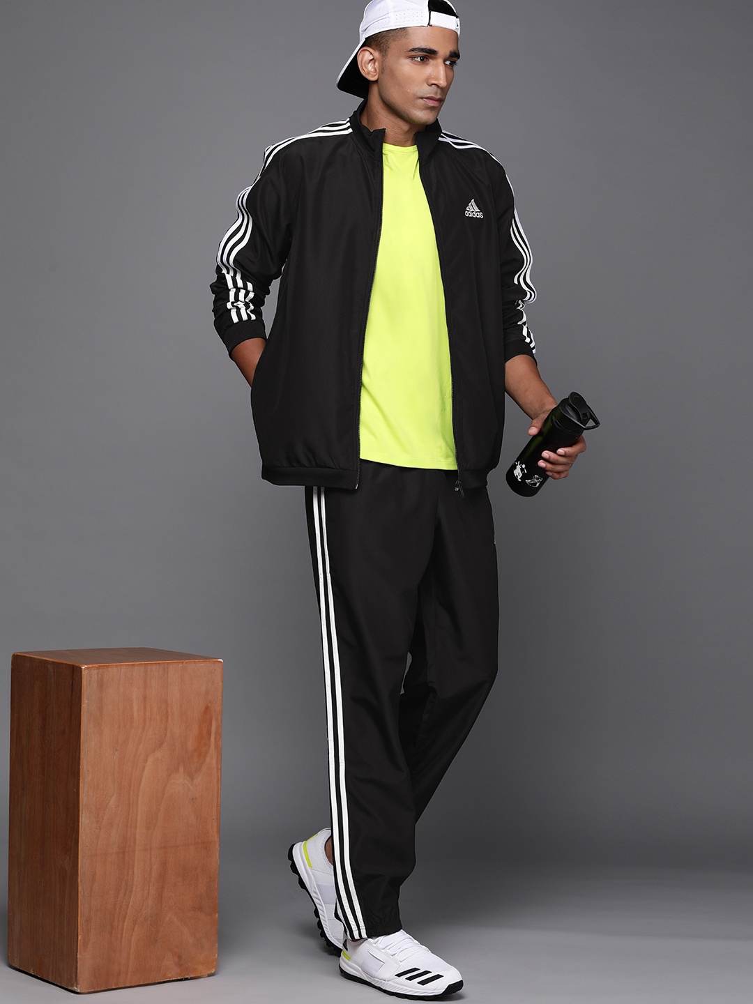 

ADIDAS Men Black 3 Stripes TrackSuit