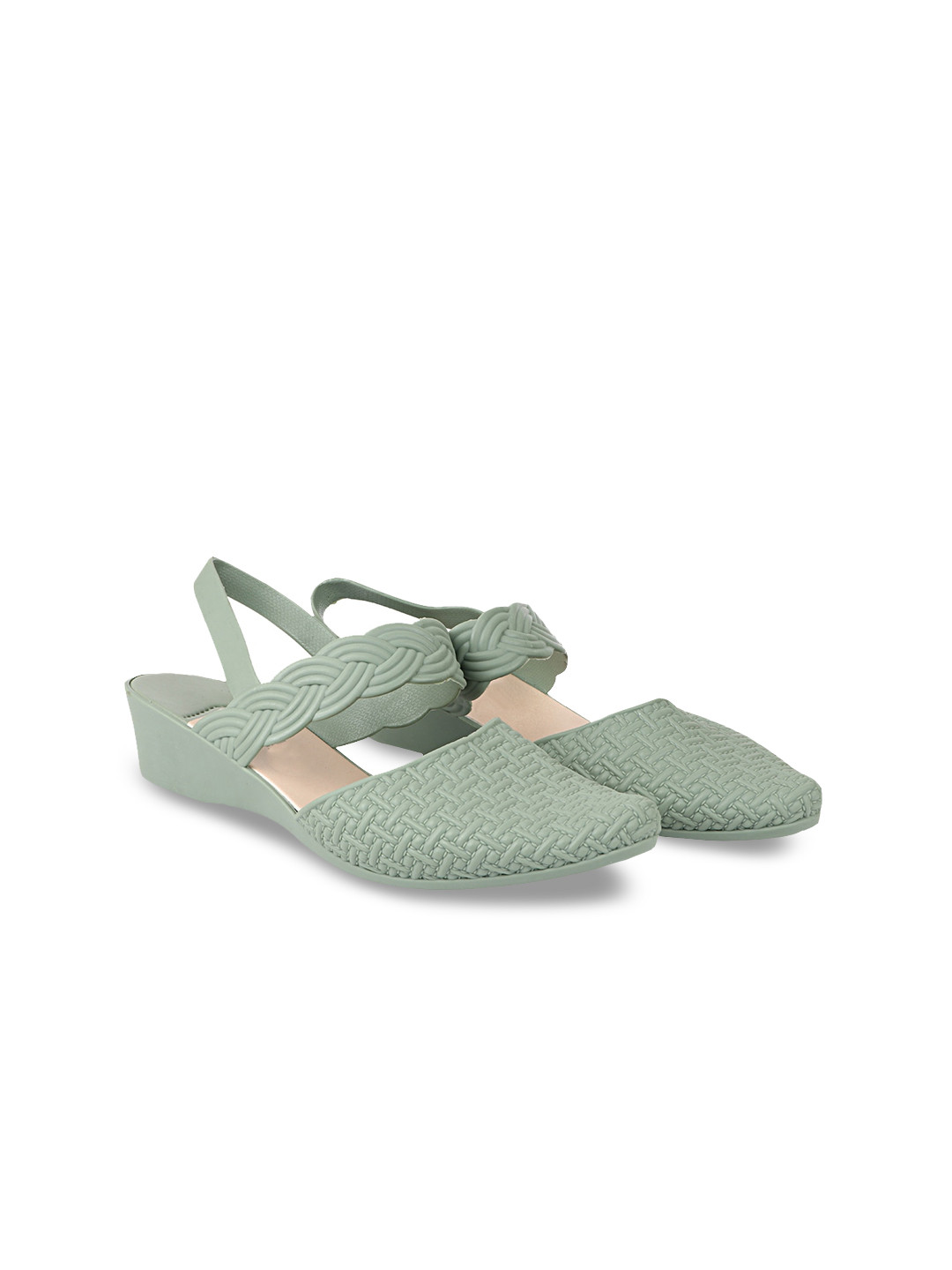 

Try Me Women Green Printed Ballerinas