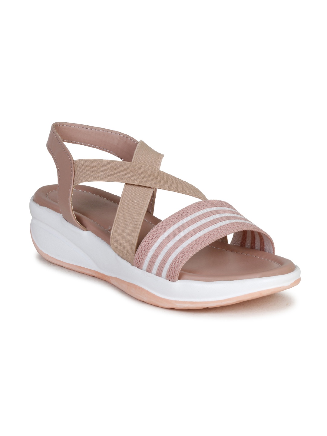 

MOZAFIA Women Peach-Coloured Comfort Sandals