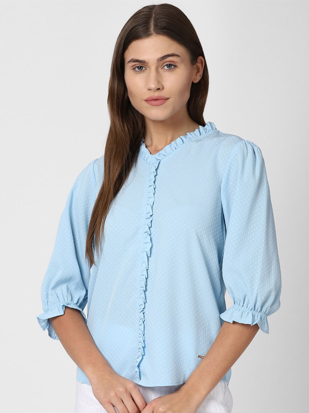 

Van Heusen Woman Women Blue Casual Shirt