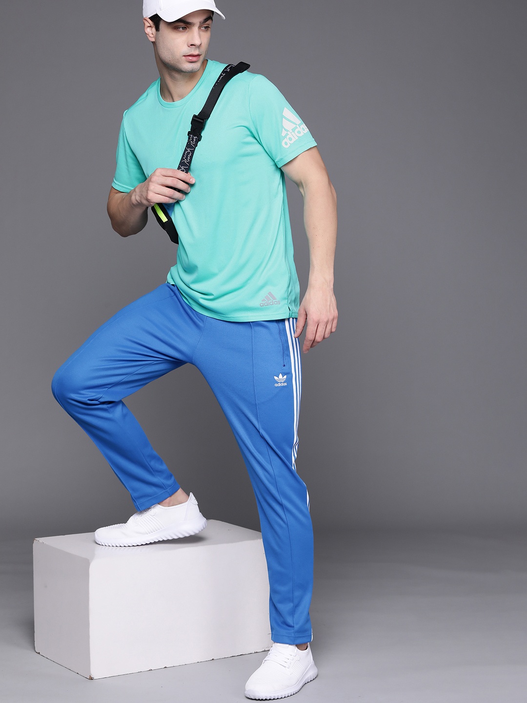 

ADIDAS Men Blue Solid Aeroready Running Sustainable T-shirt