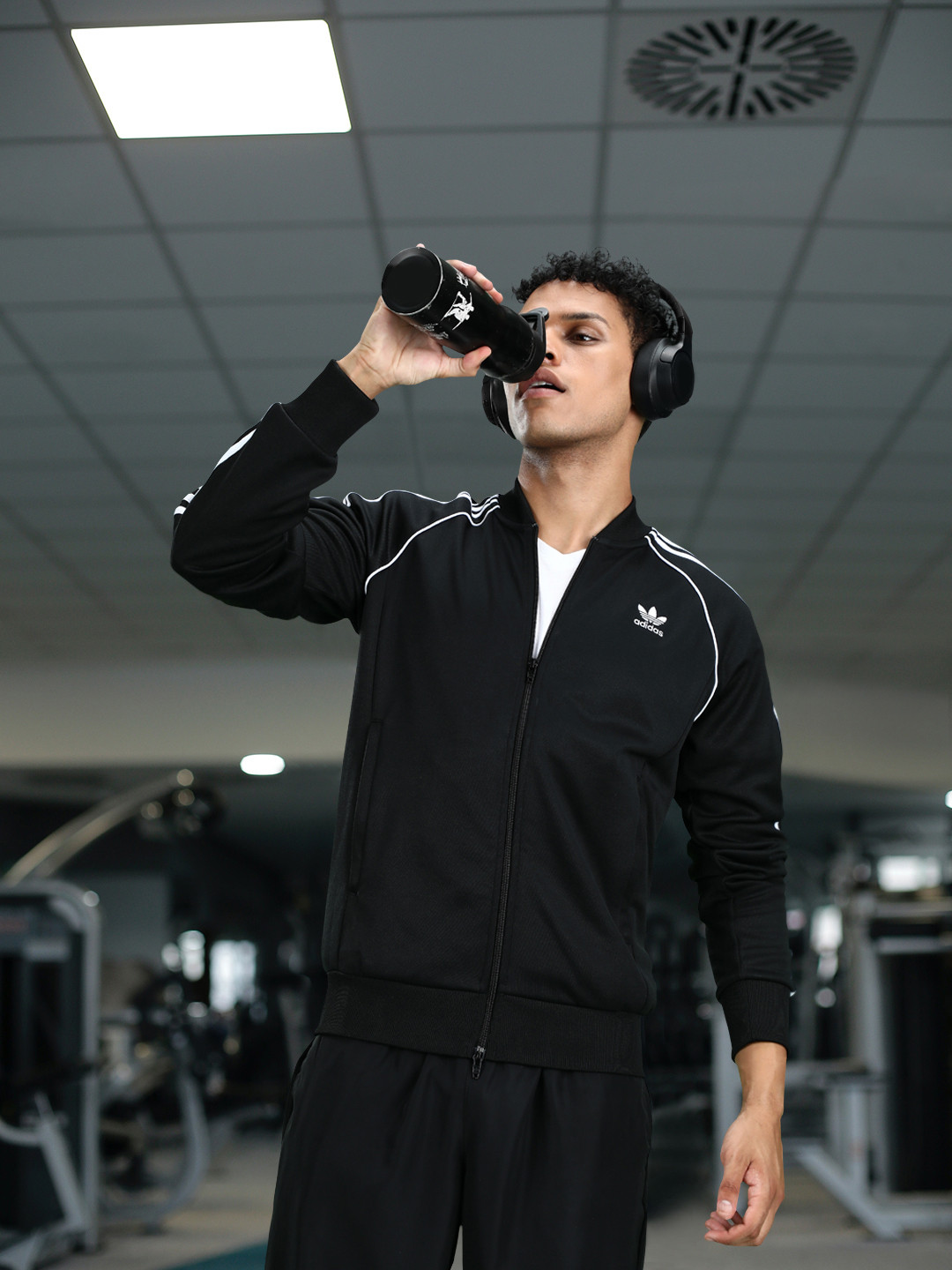 

ADIDAS Originals Men Black Solid Sporty Sustainable Jacket