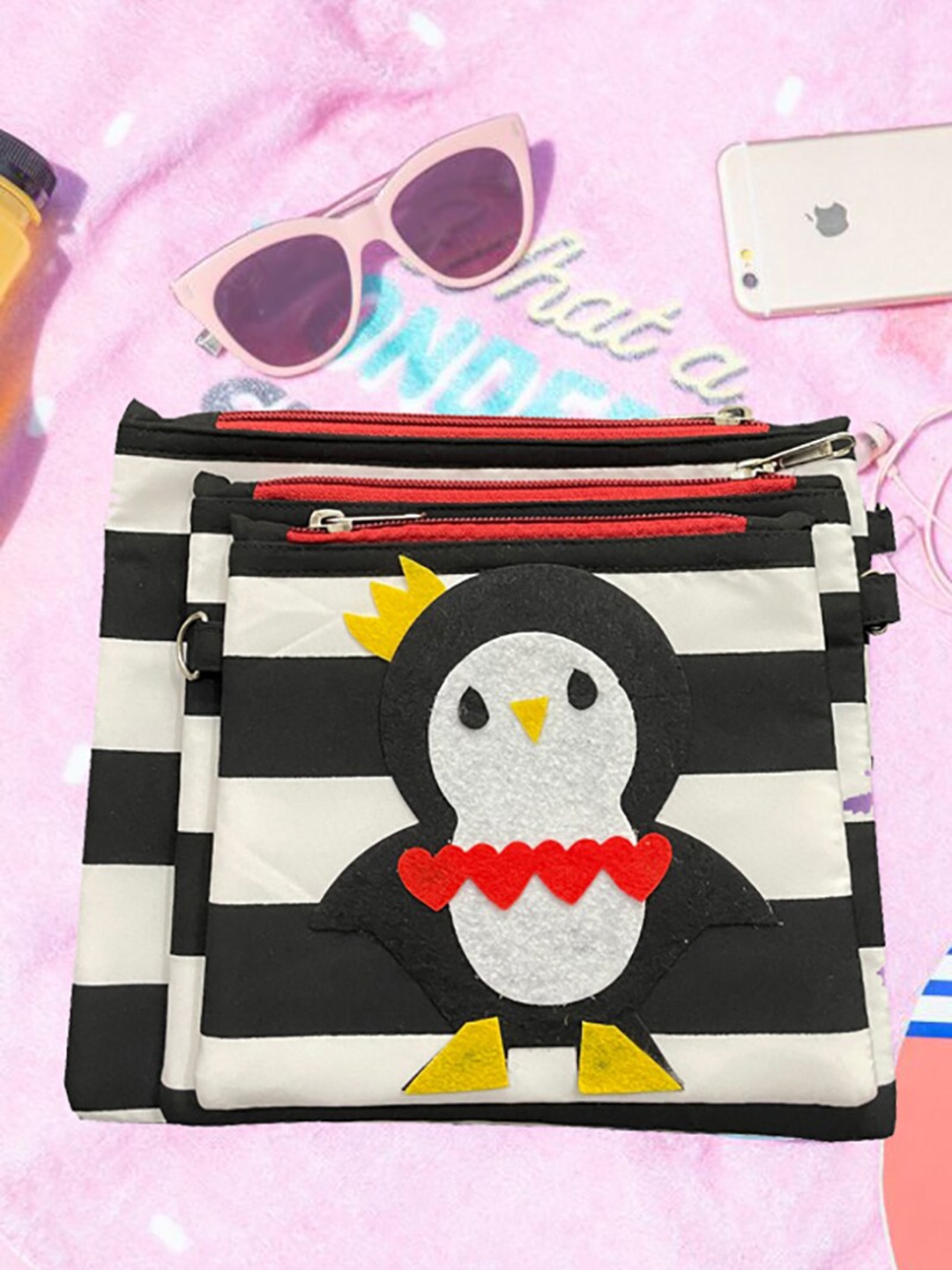 

Kids Clan Set of 3 Black & White Multi-purpose Travel Pouch