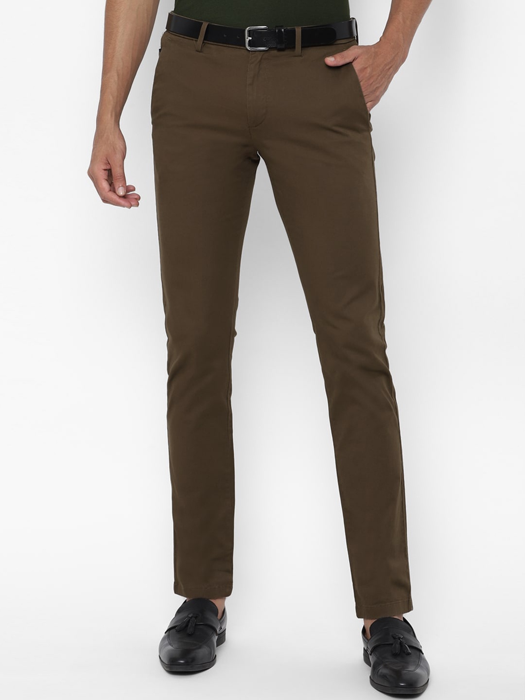 

Allen Solly Men Brown Slim Fit Trousers