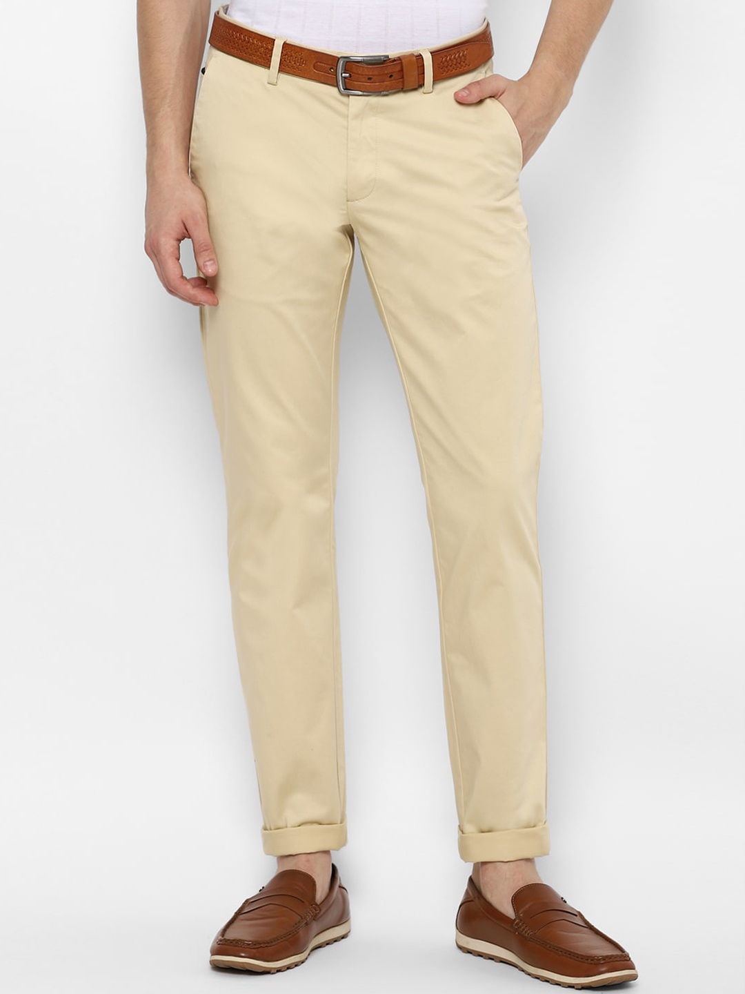 

Allen Solly Men Khaki Slim Fit Trousers