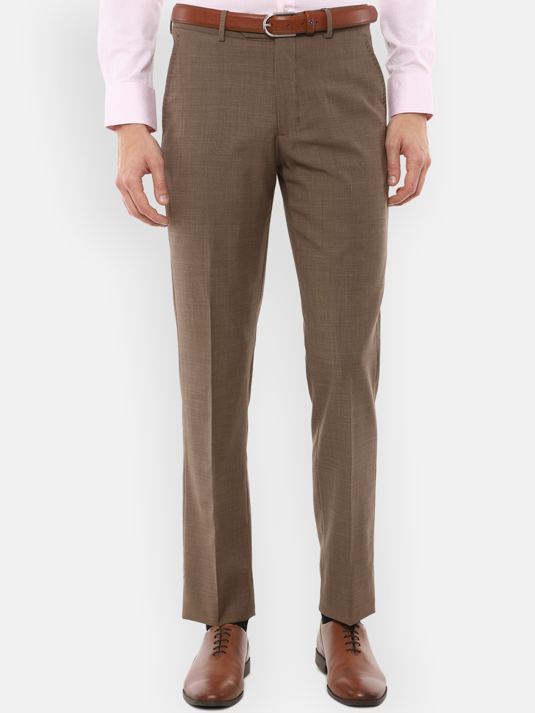 

Louis Philippe Gods & Kings Men Brown Slim Fit Formal Trousers