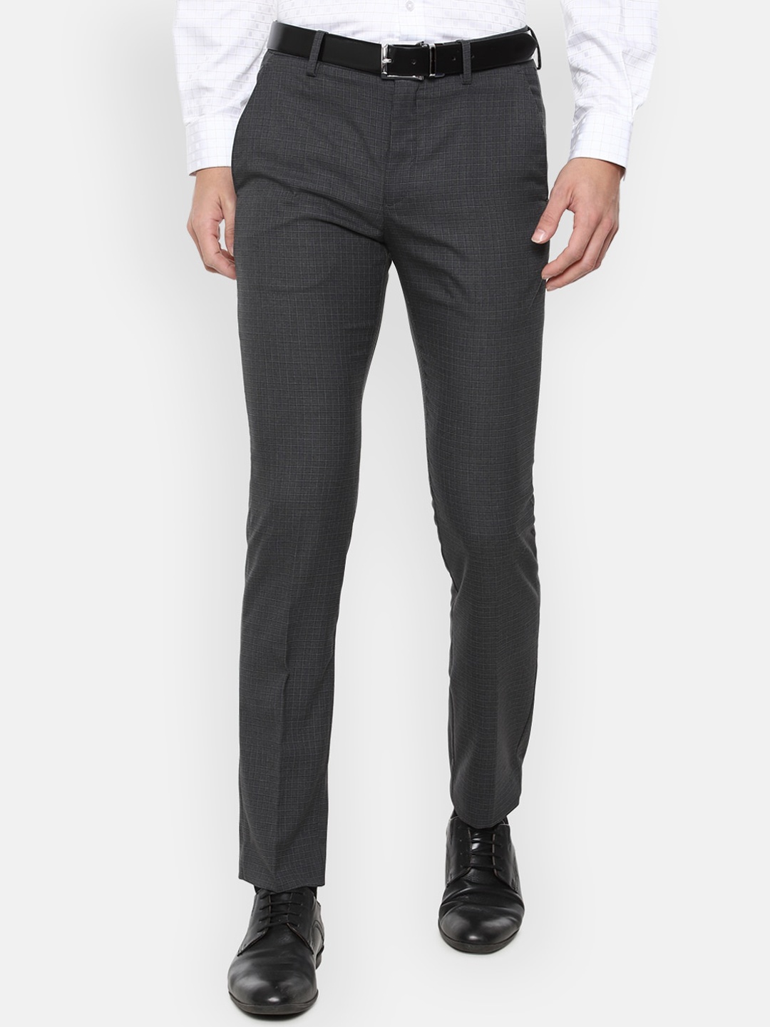 

Louis Philippe Men Grey Slim Fit Trousers