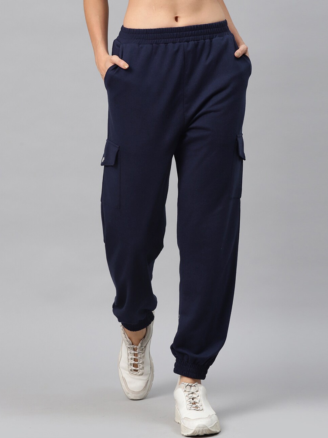 

Laabha Women Navy Blue Cotton Joggers