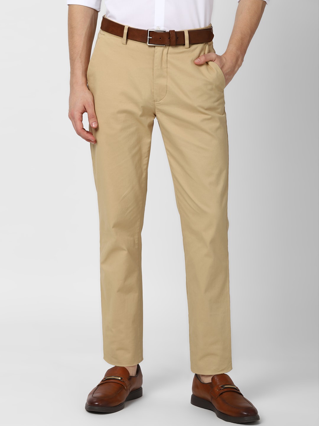 

Peter England Casuals Men Khaki Slim Fit Chinos Trousers