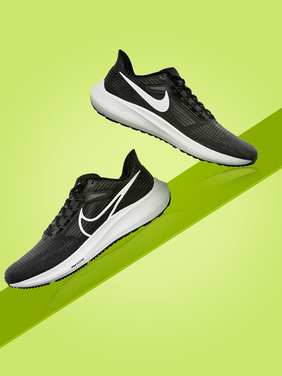 

Nike Men Black AIR ZOOM PEGASUS 39 Road Running Shoes