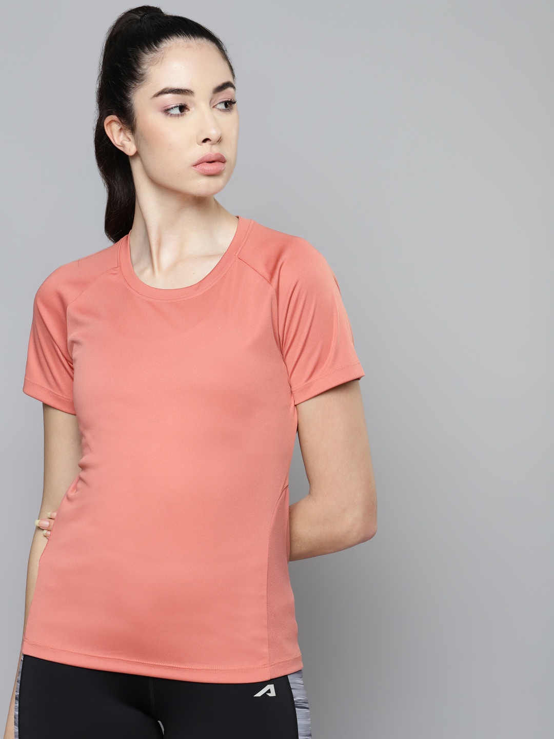 Alcis Women Rose Slim Fit Training Or Gym T-shirt