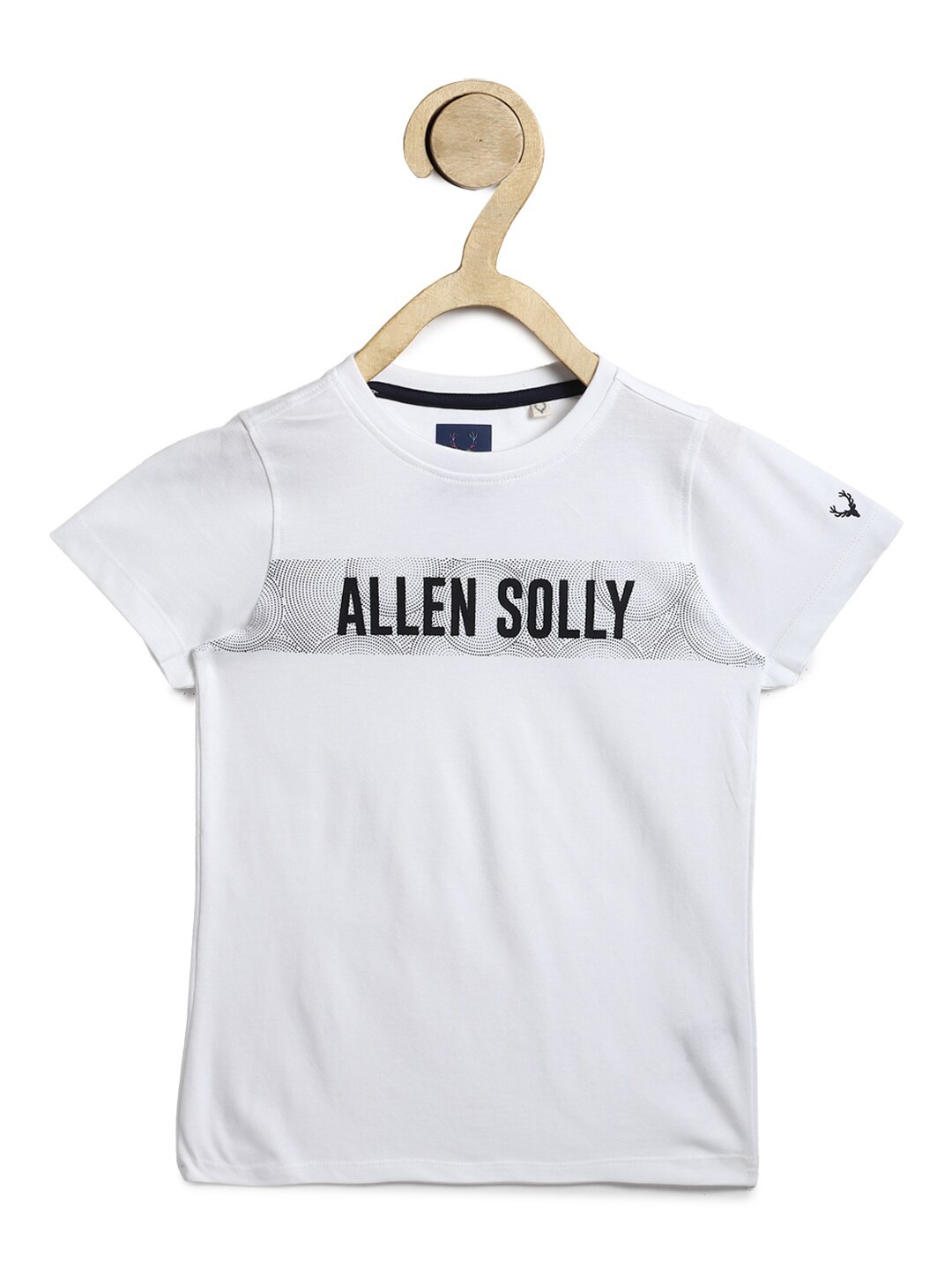 

Allen Solly Junior Boys White Typography Printed Regular-Fit Pure Cotton T-shirt