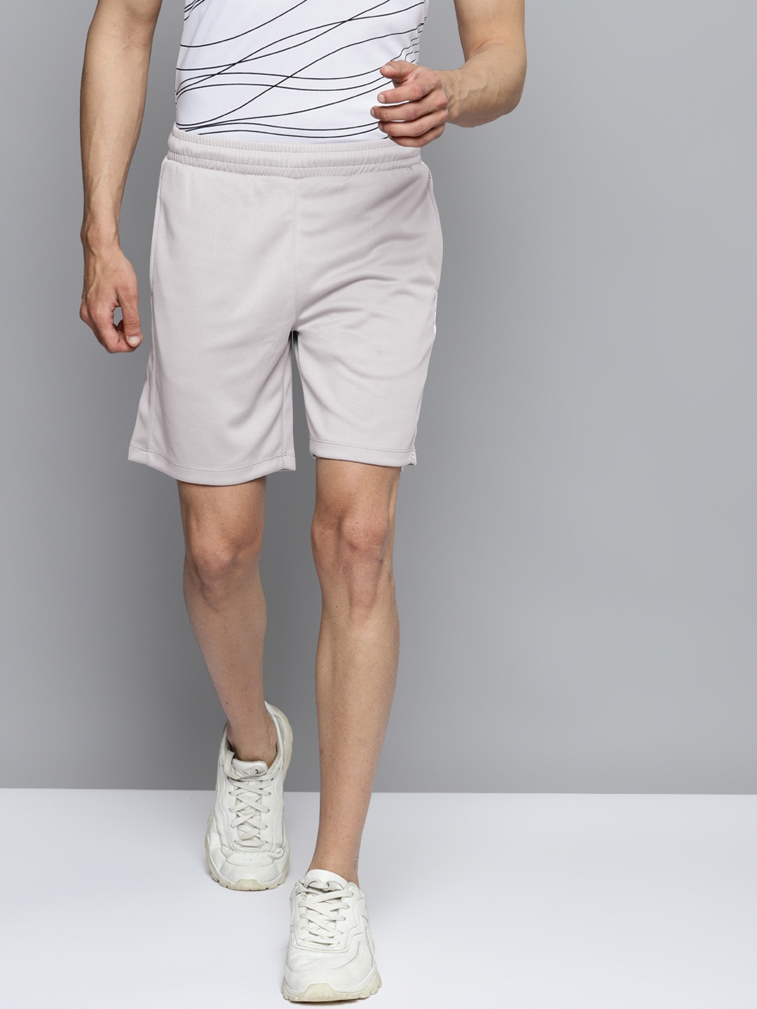 

Alcis Men Grey Slim Fit Training or Gym Sports Shorts