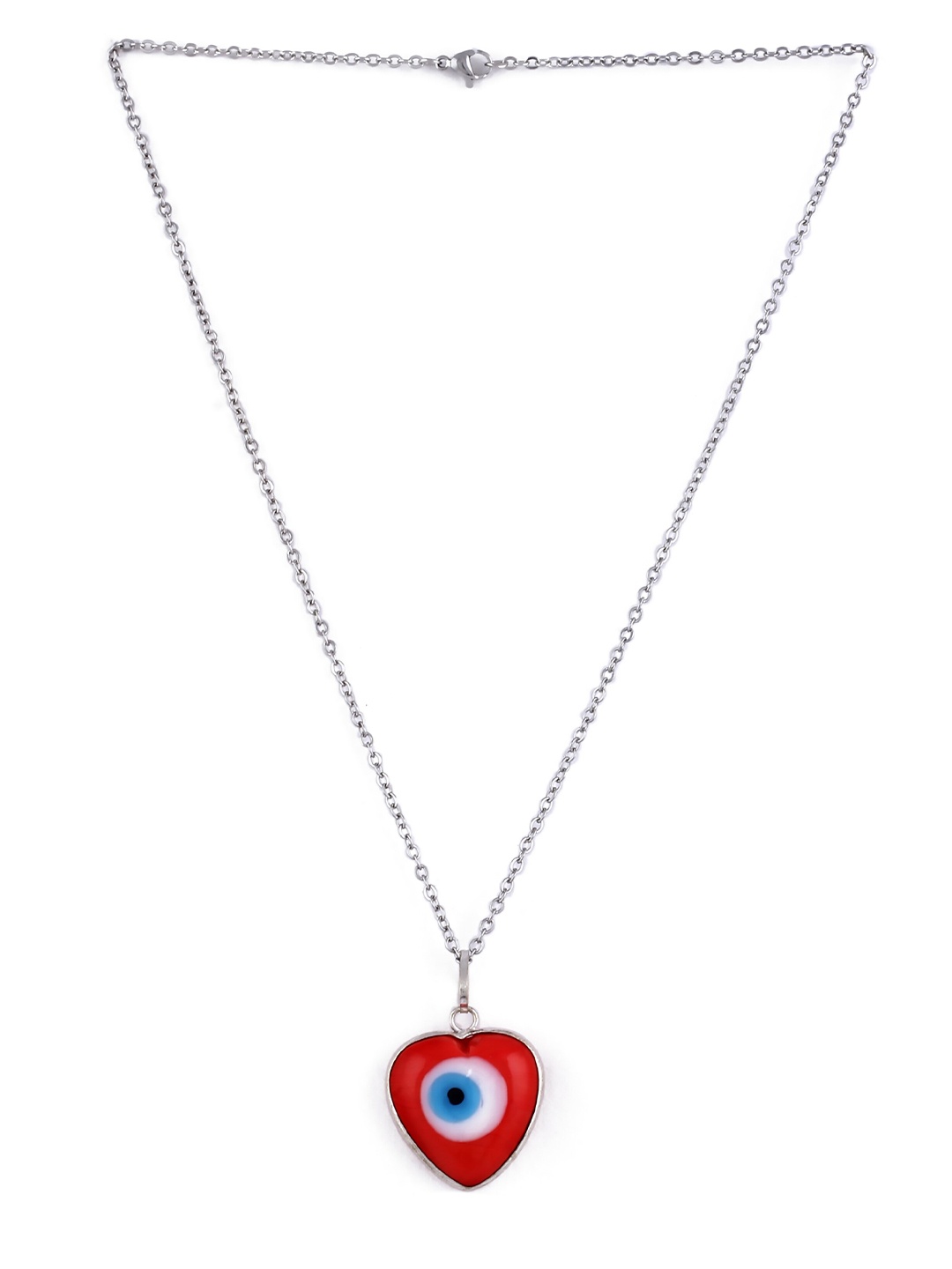 

EL REGALO Red & White Brass Evil Eye Necklace