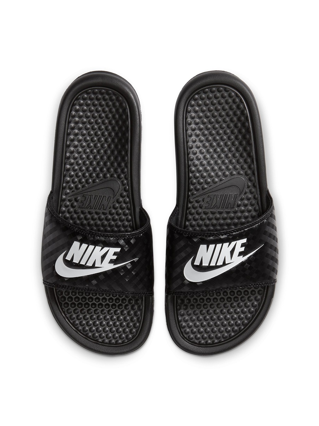 

Nike Women Brand Logo Print Benassi Sliders, Black