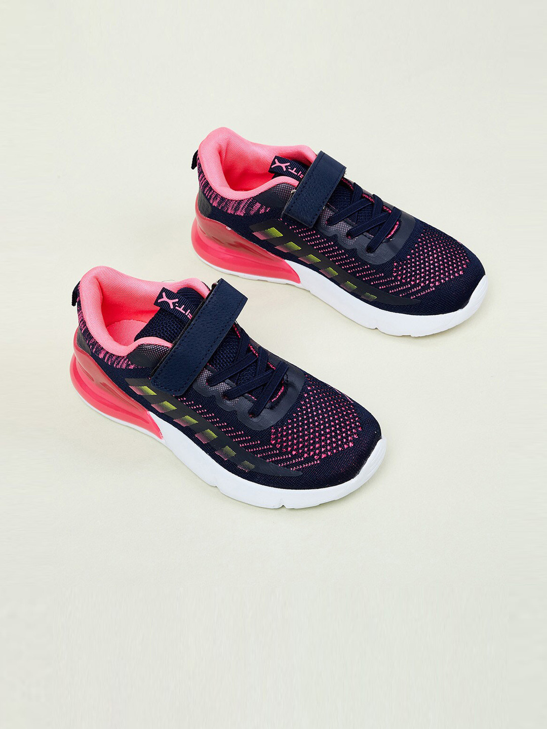 

max Girls Navy Blue Woven Design Sneakers