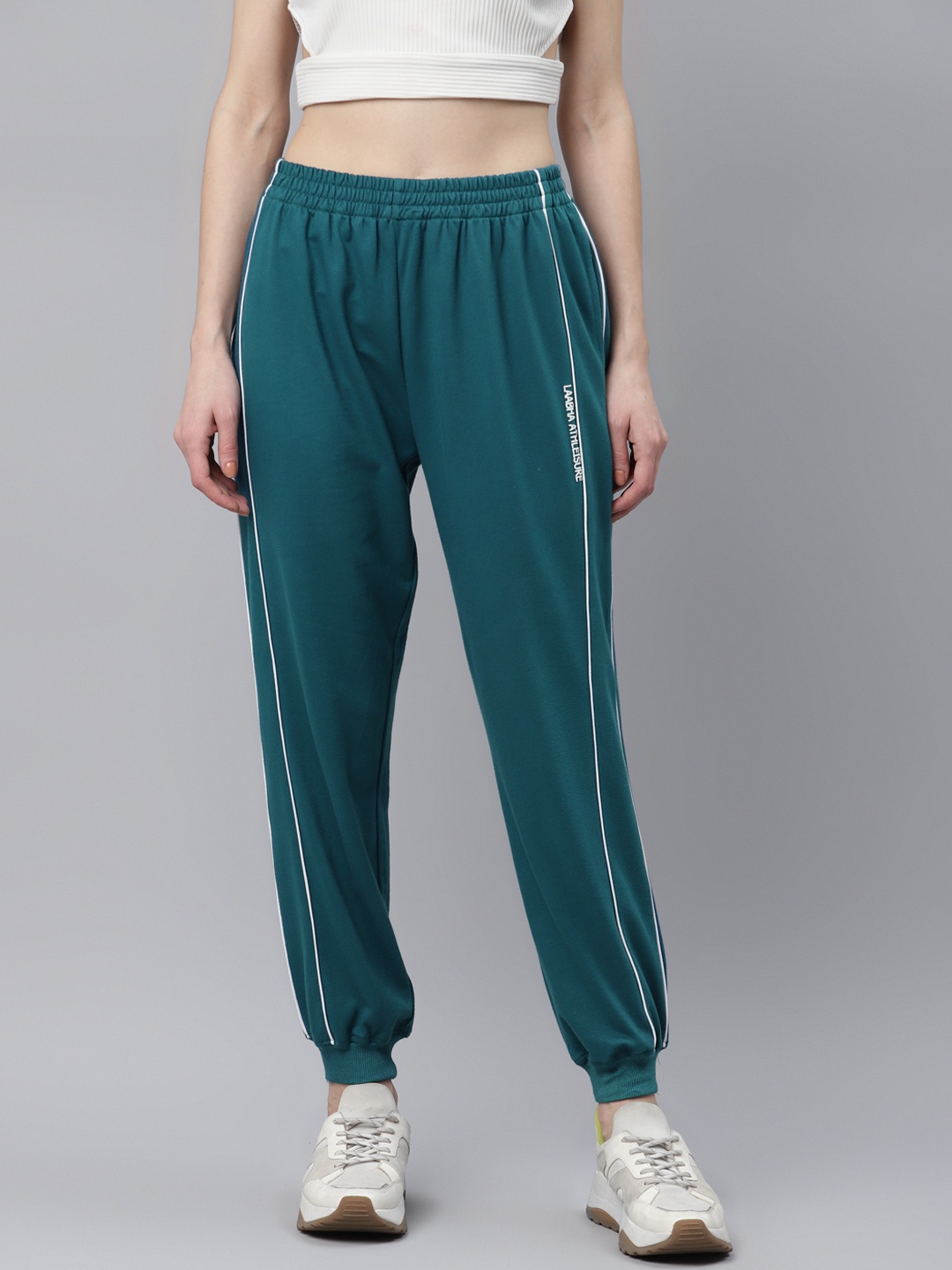 

Laabha Women Teal Green Solid Joggers